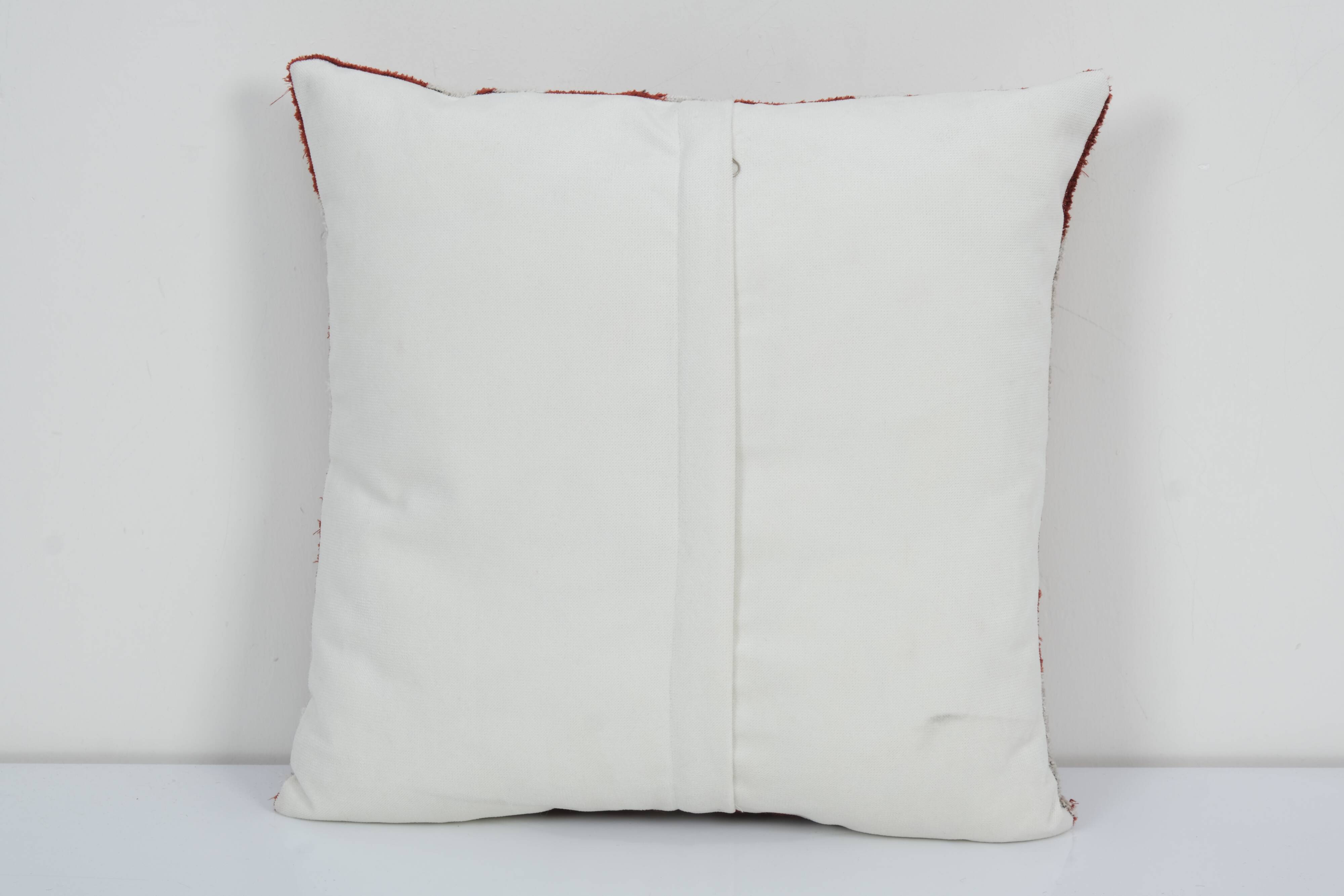 16" x 16" Velvet İkat Pillow,Handmade Patchwork Decorative Pillow, Silk İkat Velvet Modern