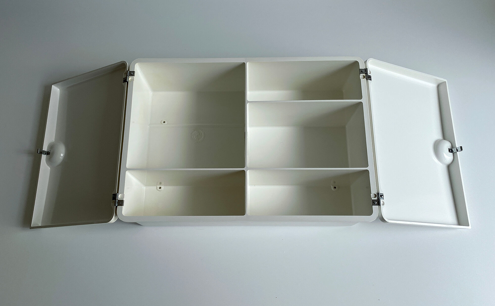 Pharmacy Cabinet Vintage Storage, Italy, 60s, White Melamine