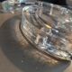 Chandelier centrepiece in pressed moulded glass