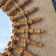 Bamboo sun mirror and rattan of 70 years