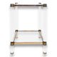 Italian style metal and plexiglass side table circa 1980