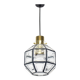 Iron and clear glass pendant by Limburg, Germany, 1960s