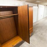 Scandinavian teak cabinet 1960 with mounting plan