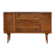 Vintage Midcentury Uniflex Walnut And Teak Sideboard / Dressing Table.