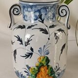 Vase faïence peint main Italie vintage