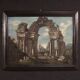Peinture capriccio architecturale italienne du 20e siècle