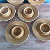 Tulowice egg cups, Poland, caramel and mustard glaze