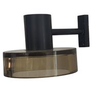 Simple wall light in glass and yellow-brown metal by Seguso, 1950s, Italy.