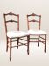 Pair of flying chairs with upholstered seats