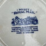 Série de 8 assiettes à dessert Myott « Royal Mail » – faïence du Staffordshire
