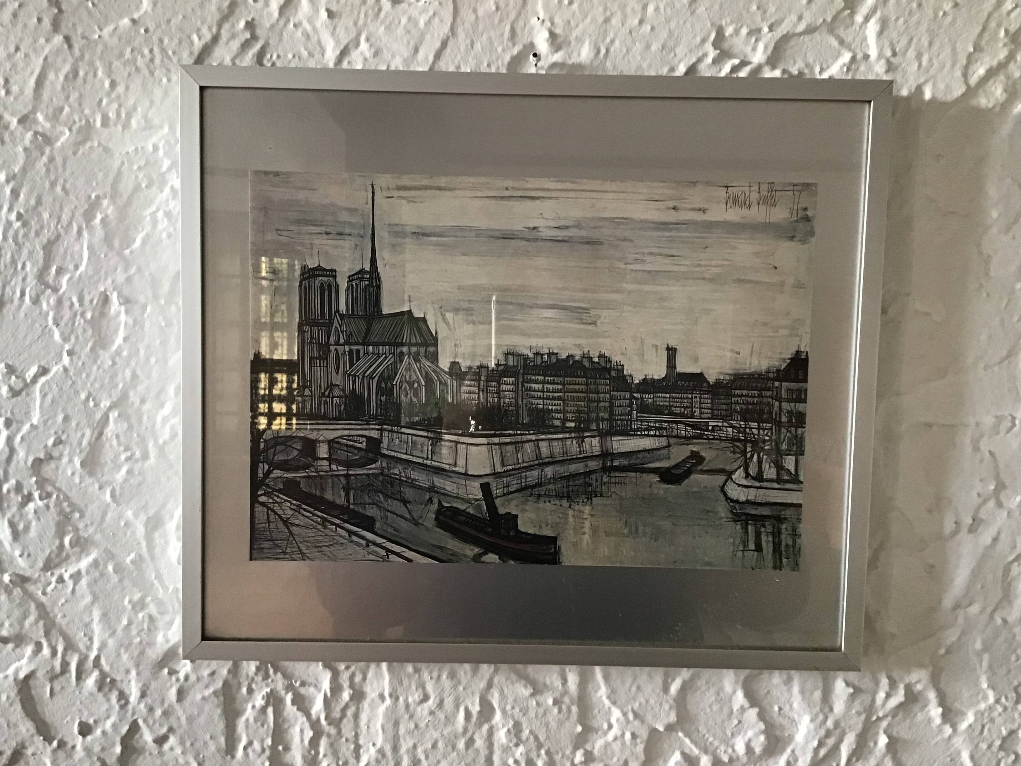 Bernard Buffet painting Notre Dame Paris quai de Seine