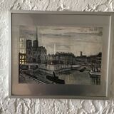 Bernard Buffet tableau notre dame Paris quai de Seine