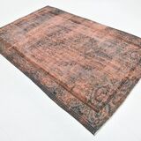 Tapis turc vintage classique en laine terracotta
