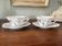 lot de 2 tasses à thé en porcelaine de Tchécoslovaquie art déco