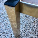 Elm magnifying glass coffee table circa 1970