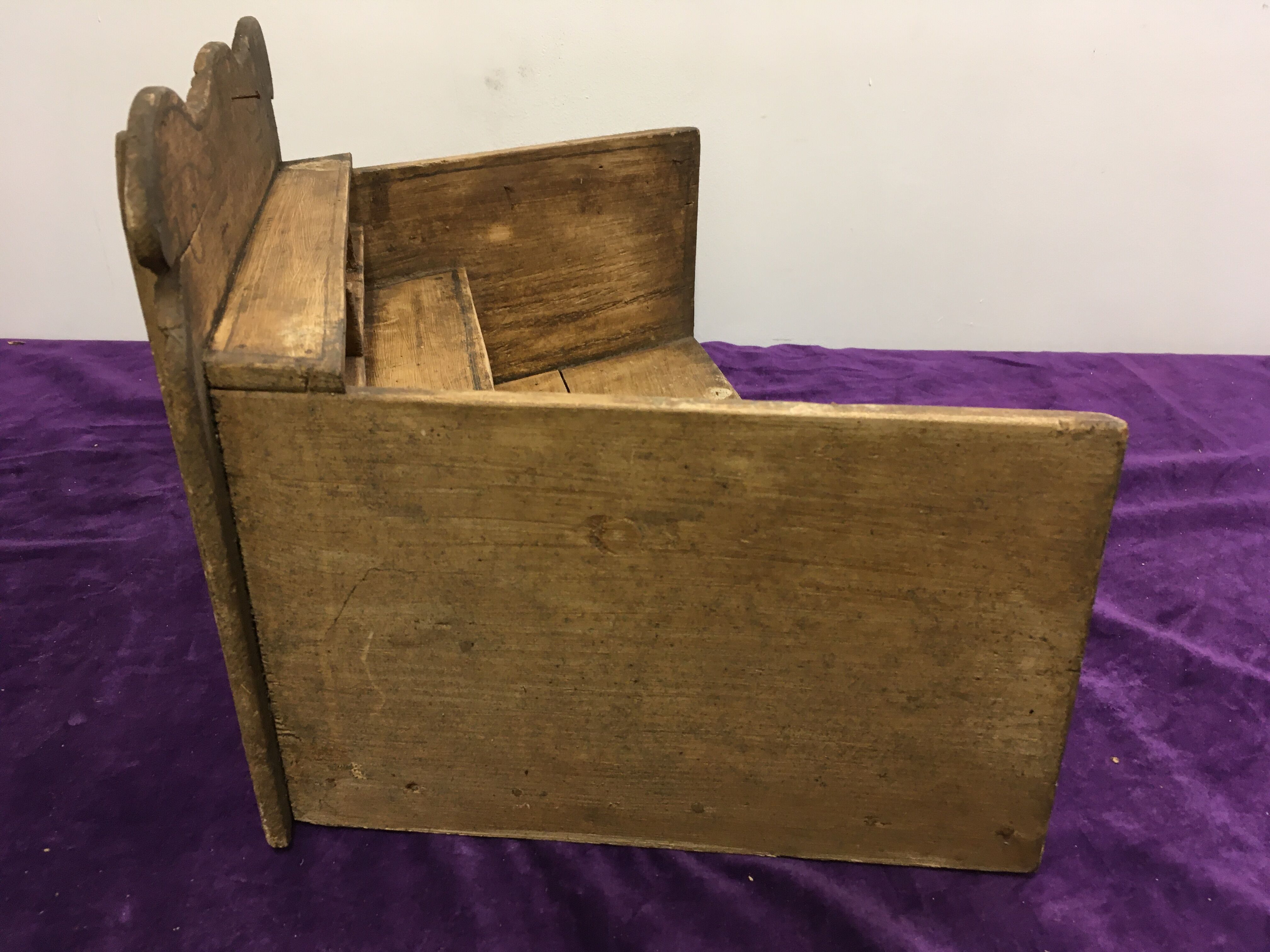 Shelf antique wooden grocery store