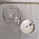 Jam pot, jam maker, sugar bowl, in crystal and silver metal
