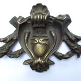 Old bronze pediment