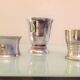 Timpani, shell and round of silver metal / vintage towel 50s-60s