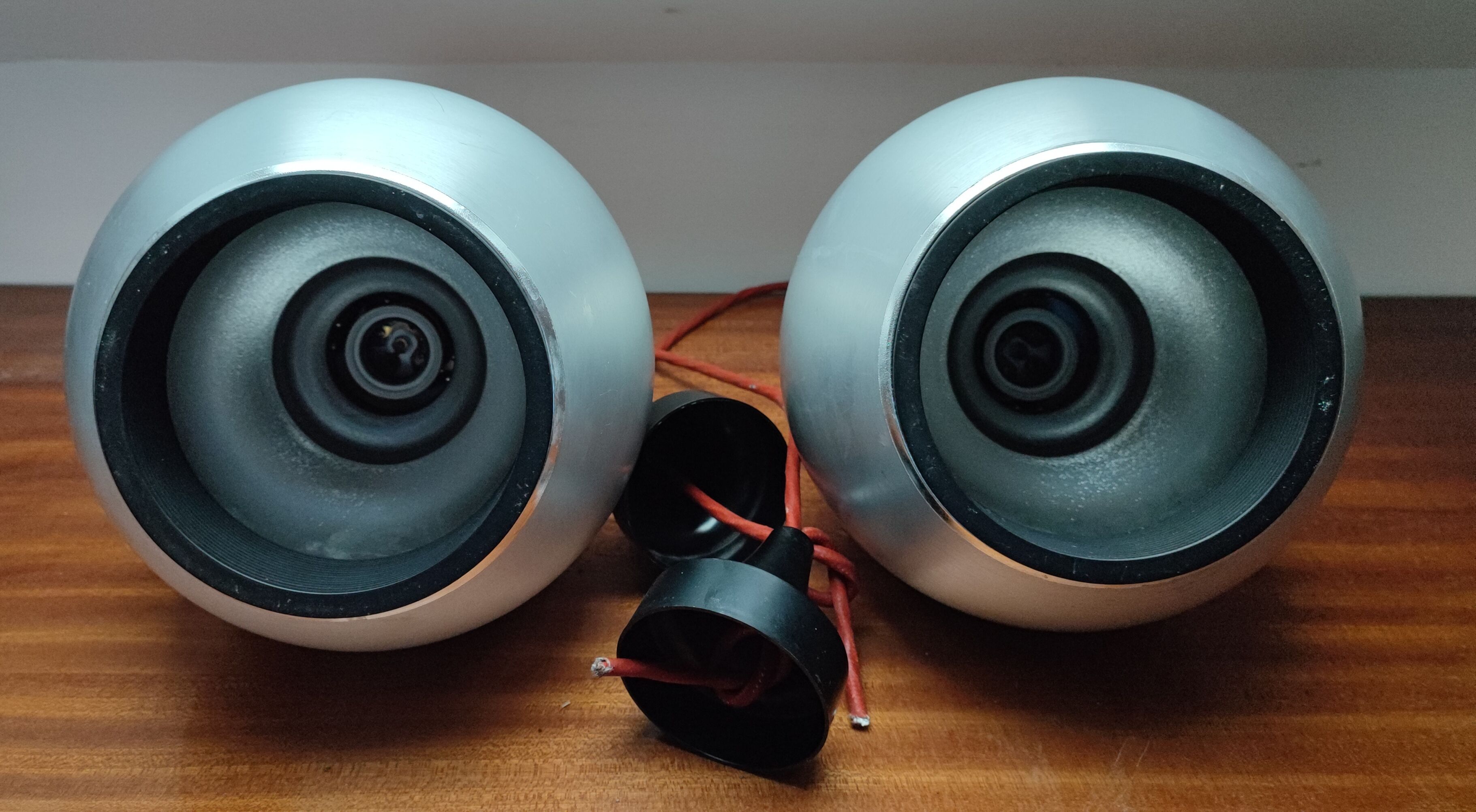 Duo of Erco 1970 aluminum suspensions