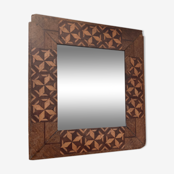 Antique inlaid mirror