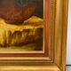 Framed paint with peaches, pears and pheasants