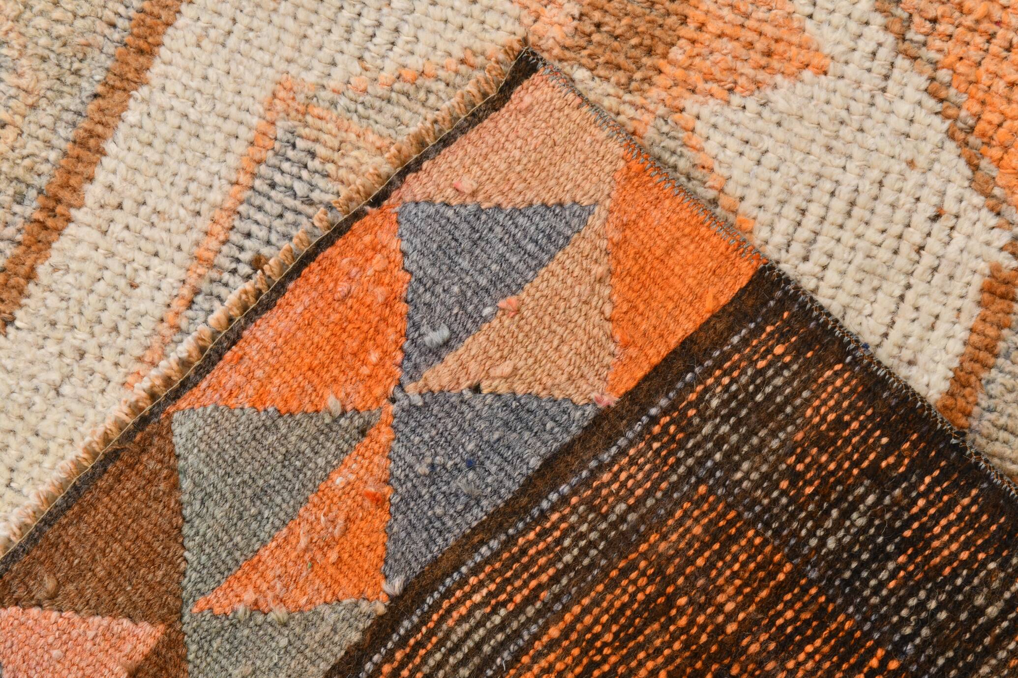 3x11 Orange Persian Runner, Rug For Hallway, Antique Runner Rug, 95x338Cm