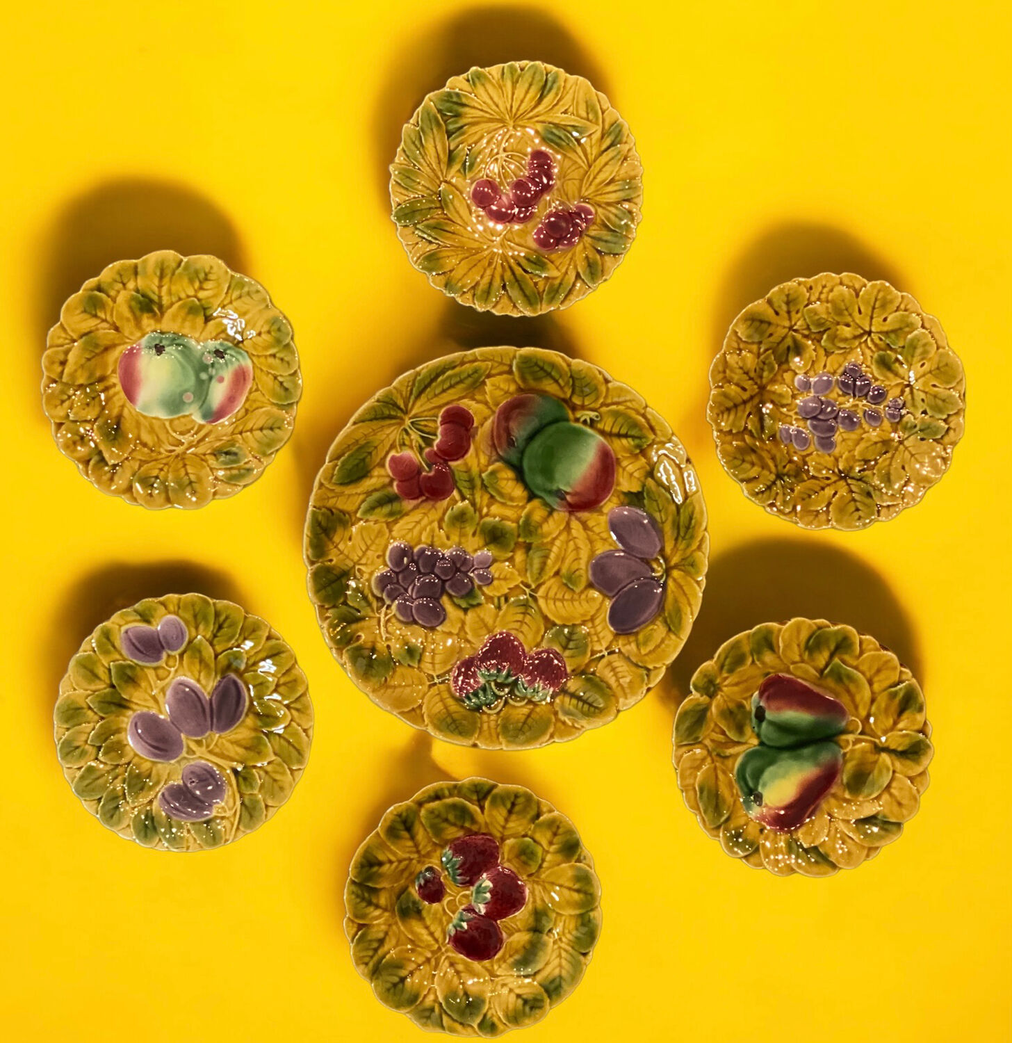 6 dessert plates + Sarreguemines slurry dish