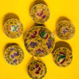 6 dessert plates + Sarreguemines slurry dish