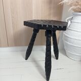 Wabi-sabi wooden stool
