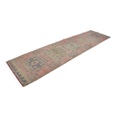Tapis de course vintage Oushak unique en son genre, référence 2133