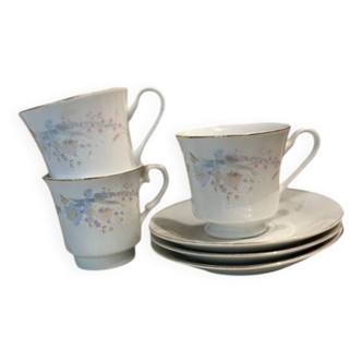 3 tasses et sous tasses anciennes / vintage