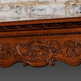 Beveled mirror in carved oak early twentieth century