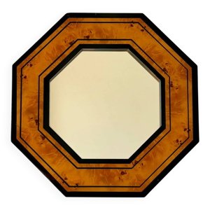 Miroir octogonal en loupe d’orme