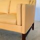 VINTAGE DANISH RETRO SKIPPER 2 PERSON SOFA IN BUTTERMILK LEATHER