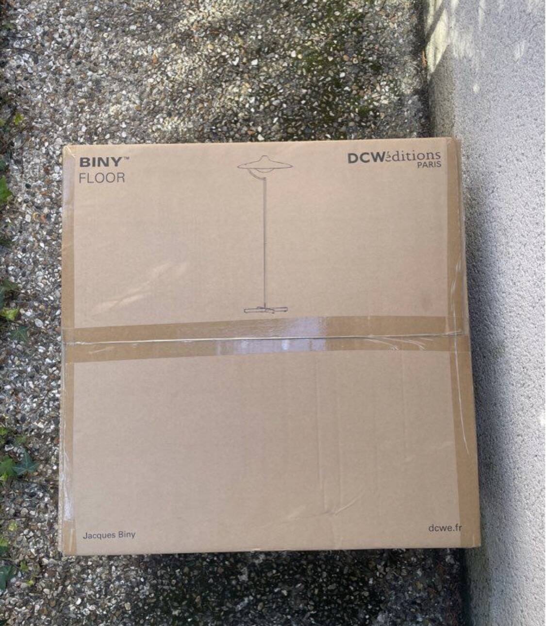DCW Paris Biny black floor lamp, brand new and packaged.