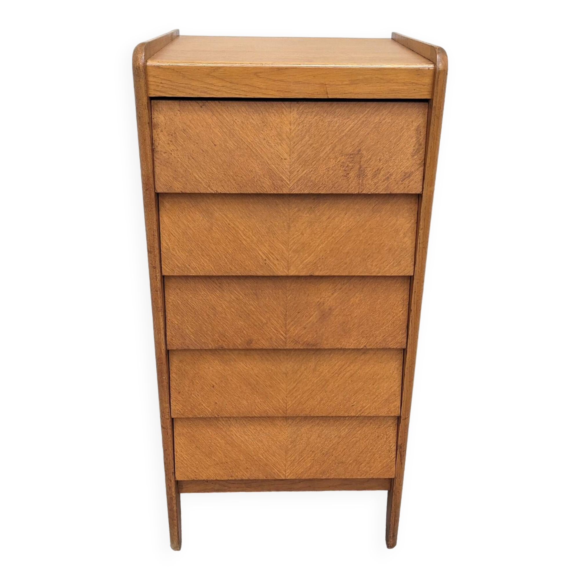 Chevron veneer chiffonier