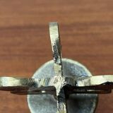 Vintage brutalist bronze chandelier by Gallo, 1970s.