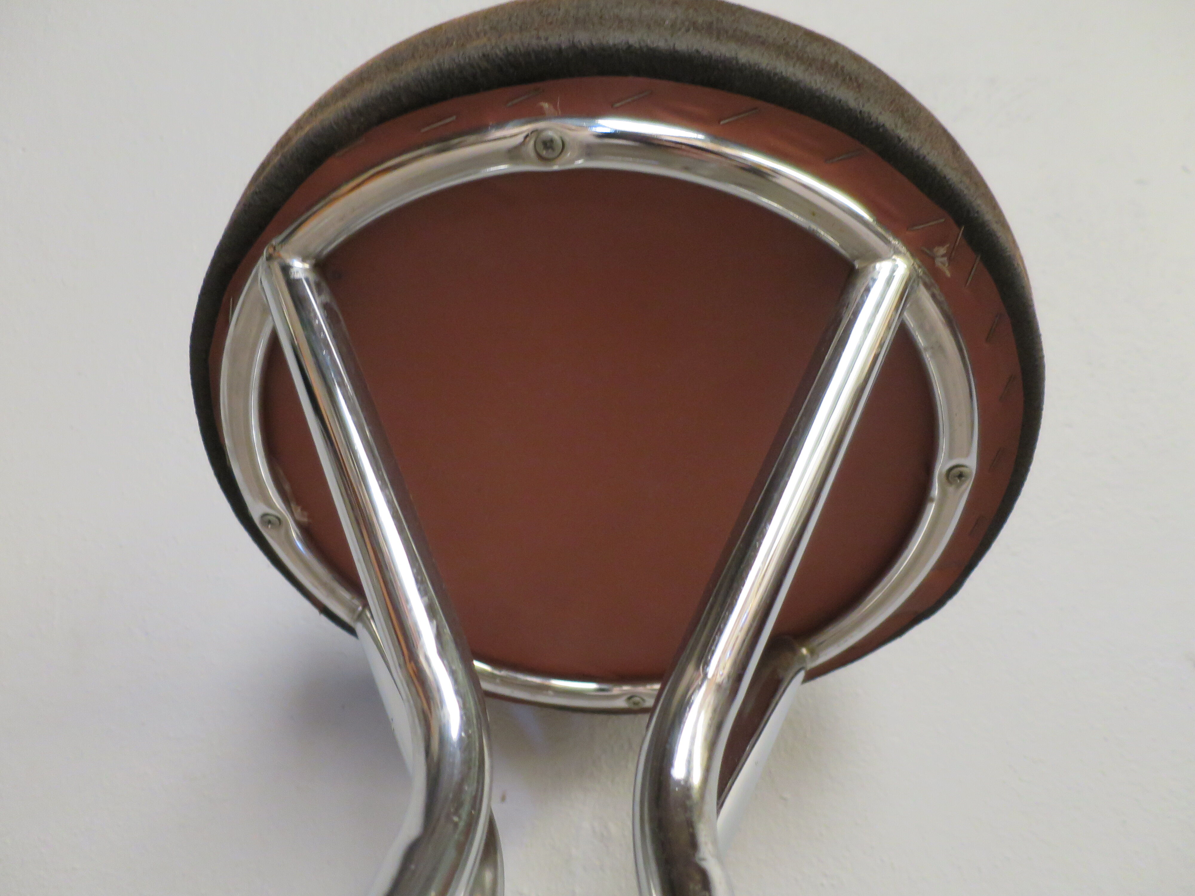 Pair of 60s chrome designer stools