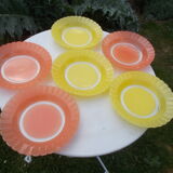Set of 6 Duralex hollow plates
