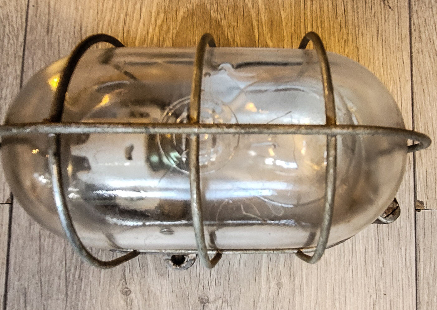 Pair of industrial wall lamps