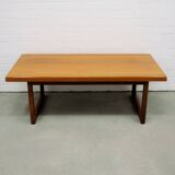 Vintage solid teak rectangular coffee table niels bach