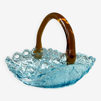 Georges Sand blown glass basket bowl