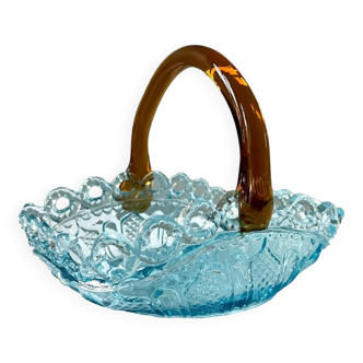 Georges Sand blown glass basket bowl