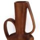 Grand vase jarre à anses sculptural en bois, années 50
