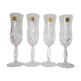 Suite of 4 flutes Crystal Royal Doulton Roma