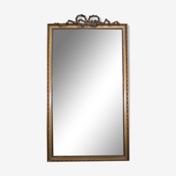 Miroir 1900 avec son ruban de style Louis XVI - 77x138cm