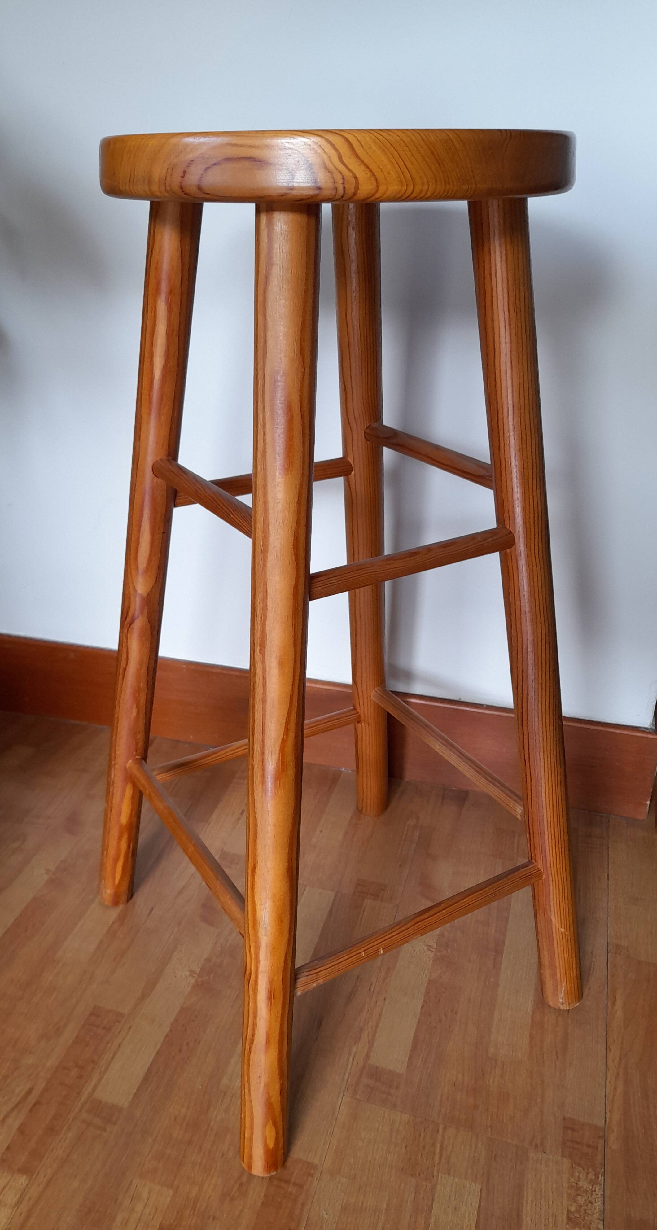 Vintage wooden bar stool
