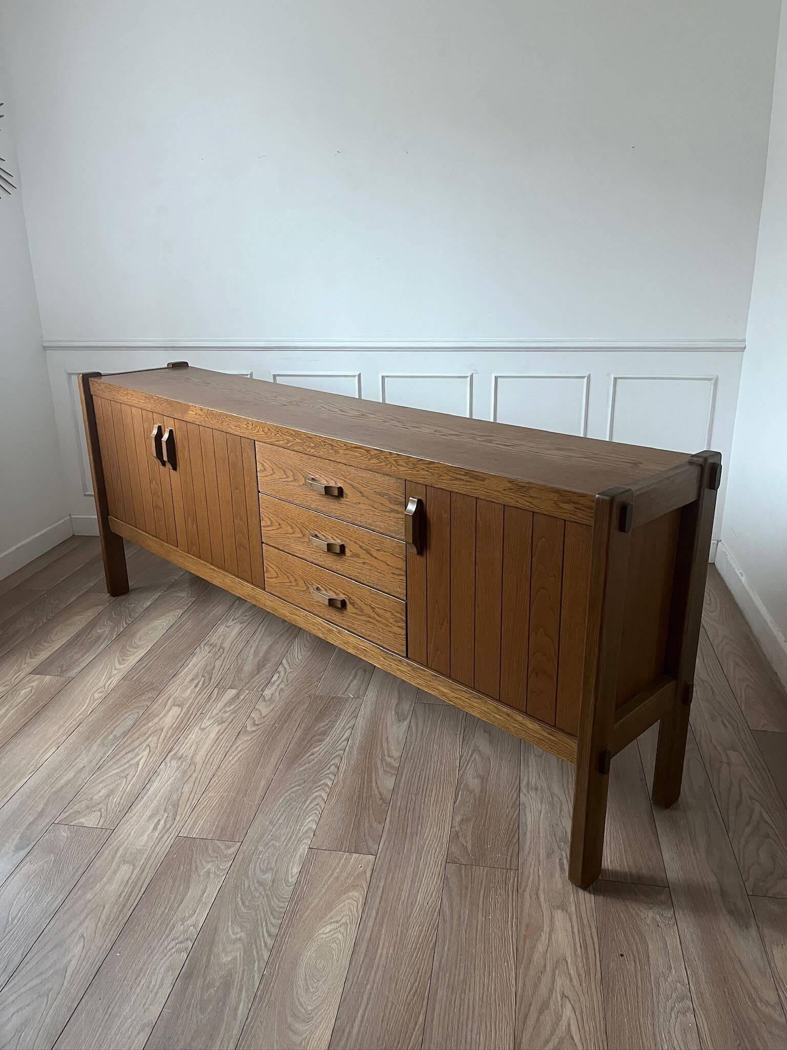 Large vintage brutalist sideboard