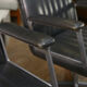 Design office chairs in swivel metal leather 1970